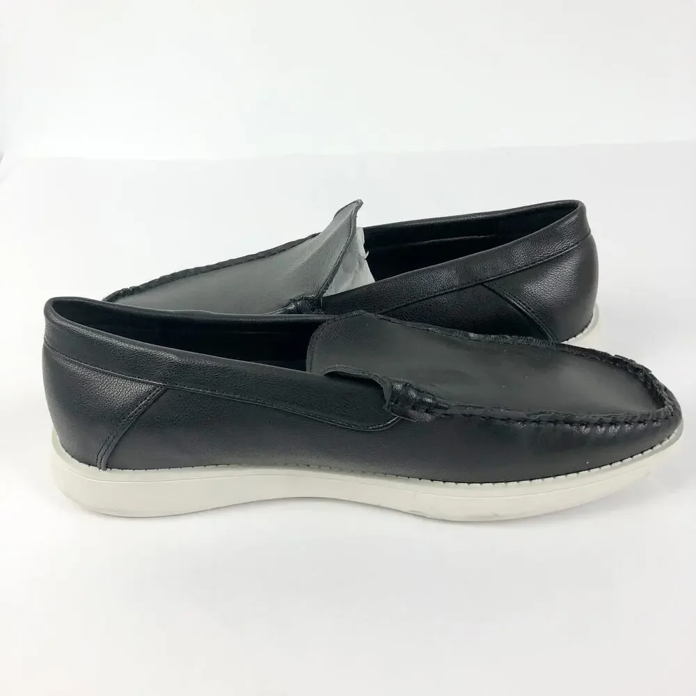 Tahari Mens Hipster Casual Loafers Size 10 Black Slip On Almond Toe